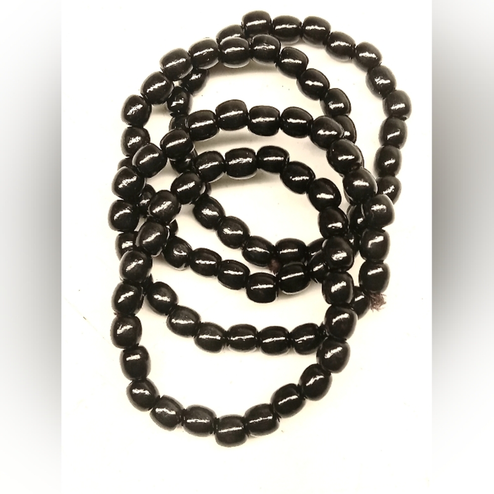 Wood  Bead Stretch Bracelets lot of 4